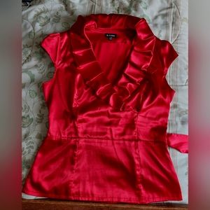 Satin XL cherry Le Chateau top